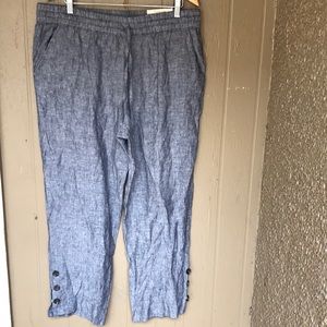 Soft Surroundings wide leg linen pants
